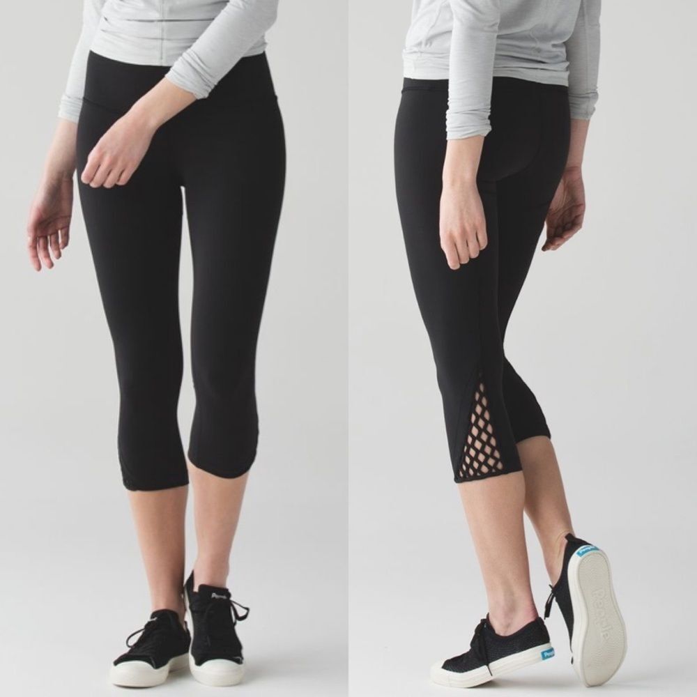 Lululemon True Self Crop Ii Black Size 8